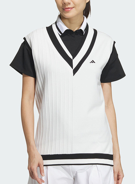 Adidas/阿迪达斯正品夏女士高尔夫舒适运动针织无袖背心T恤IK9799