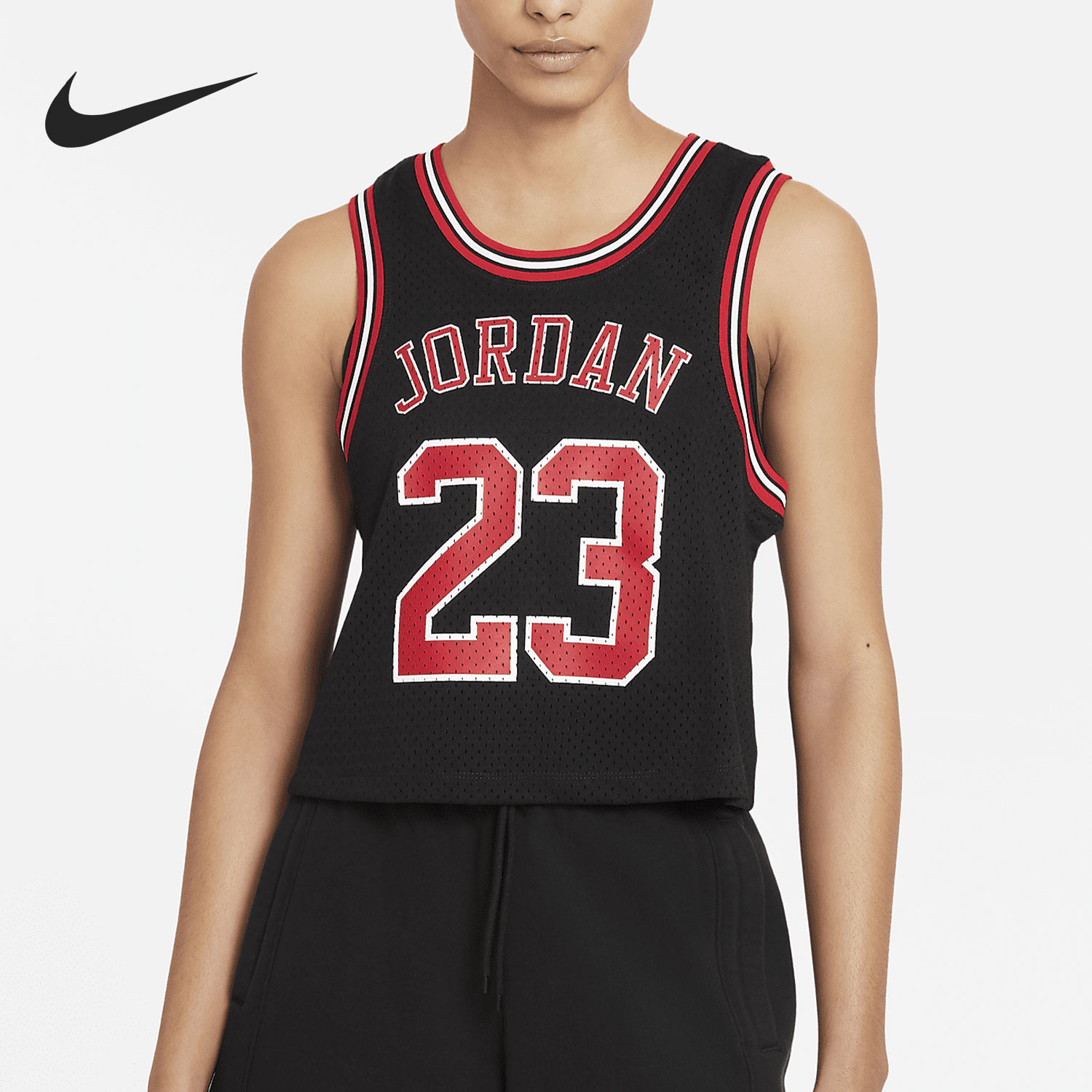 耐克夏季女运动休闲圆领无袖T恤