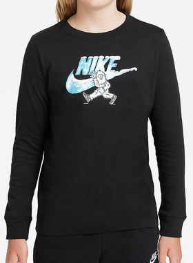 Nike/耐克正品SPORTSWEAR大童休闲运动时尚圆领长袖T恤DM3396-010