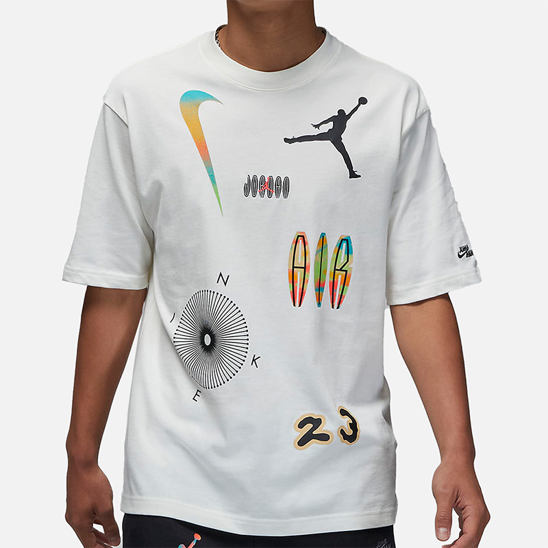 Nike/耐克正品JORDAN飞人印花23号男子运动休闲短袖T恤DQ7363-133