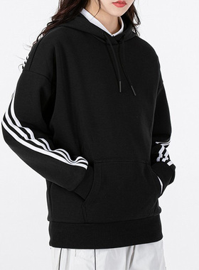 Adidas/阿迪达斯正品春季新款女子连帽宽松套头卫衣 H67044