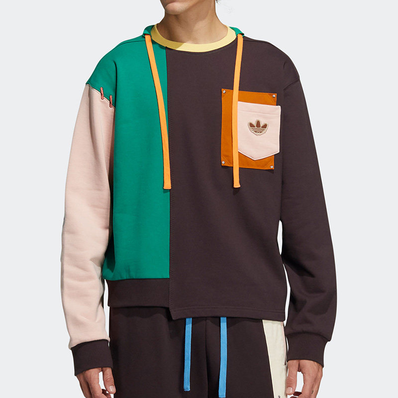 Adidas/阿迪达斯正品三叶草 木偶系列男女圆领卫衣针织衫 HC0349
