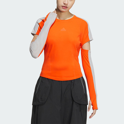 阿迪达斯女士二合一休闲长袖T恤