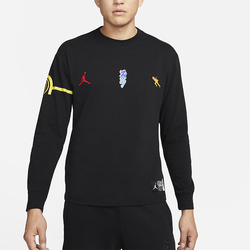 Nike/耐克正品JORDAN X ZION TEE男子圆领长袖休闲T恤 DO6598-010