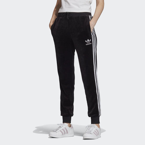 Adidas/阿迪达斯正品三叶草 丝绒收脚女子运动休闲长裤 FL9100