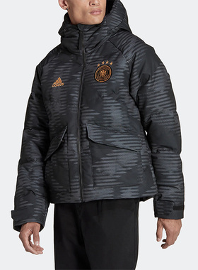 Adidas/阿迪达斯正品男子冬德国队足球运动保暖羽绒服 HF4066
