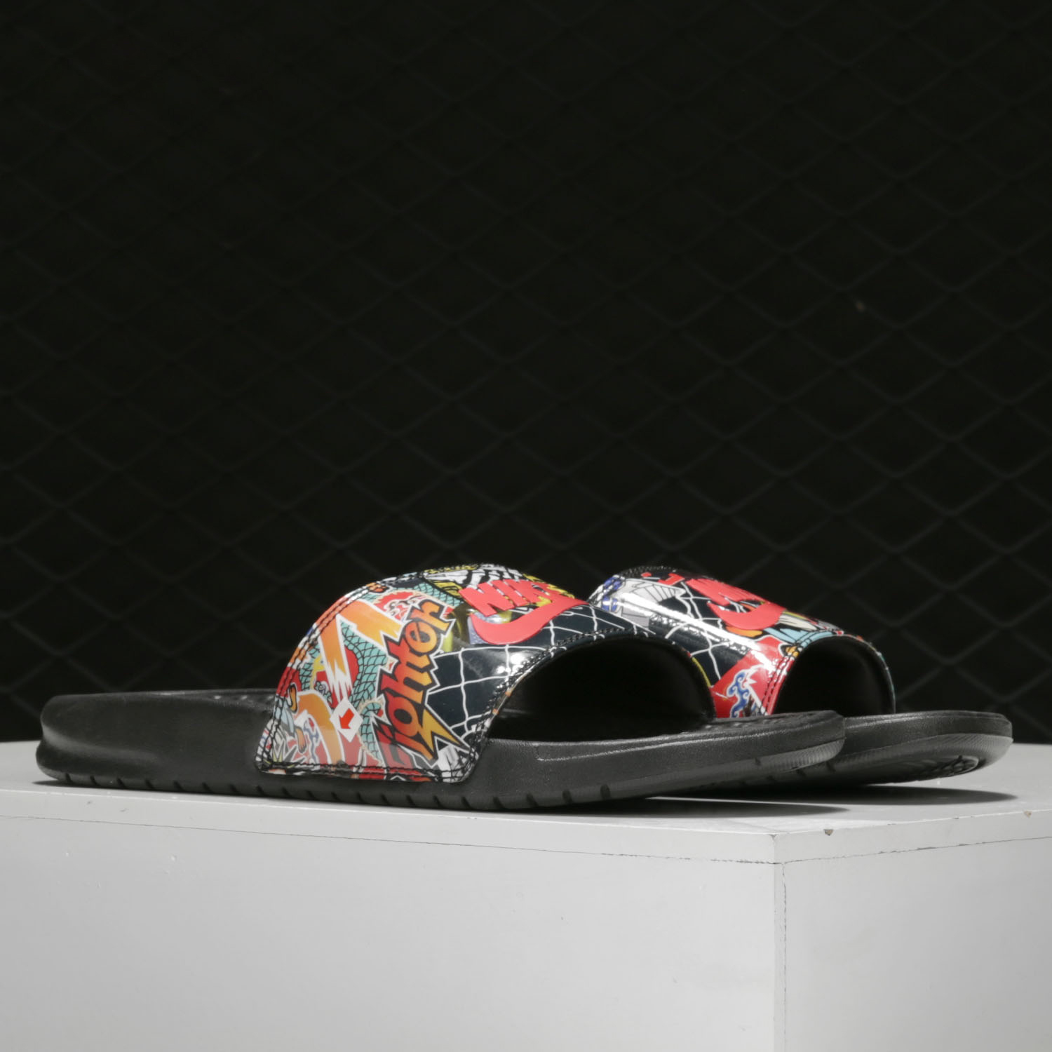 耐克男鞋凉鞋涂鸦运动休闲拖鞋