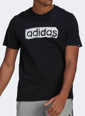 Adidas/阿迪达斯正品 春季男子运动休闲透气圆领短袖T恤GL3034
