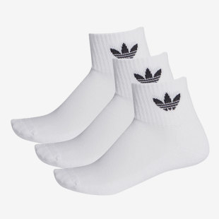 男女短筒休闲运动袜三双装 Adidas 阿迪达斯正品 三叶草新款 FT8529