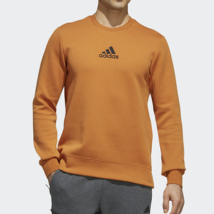Adidas/阿迪达斯卫衣男装冬季橘色运动服休闲套头卫衣FJ0264