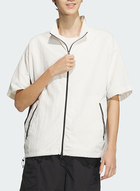 Adidas/阿迪达斯正品梭织运动男士休闲宽松短袖外套JI9889