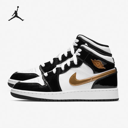 Nike/耐克正品JORDAN 1 Mid AJ1大童女子篮球鞋BQ6931-007