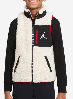 Nike/耐克正品JORDAN 秋冬款儿童保暖毛绒马甲DO3628-210