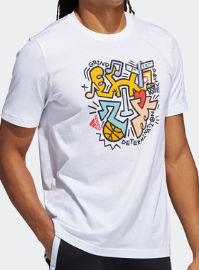 Adidas/阿迪达斯正品 夏季新款男宽松运动休闲圆领半袖GT0224