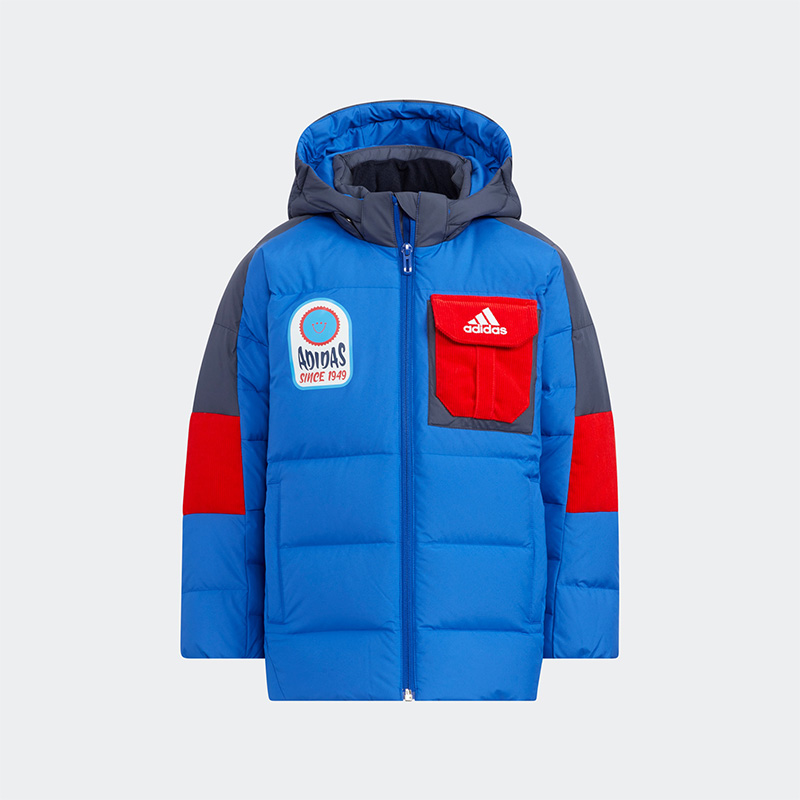 Adidas/阿迪达斯正品冬季小童宽松运动保暖羽绒服HM9640