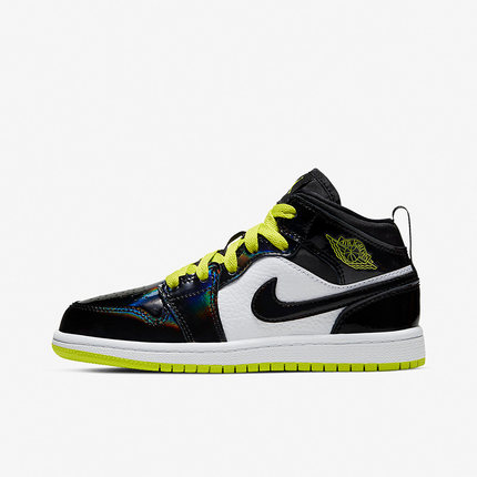 Nike/耐克正品Jordan 1 Mid AJ1女子GS大童耐磨篮球鞋 BQ6932-003