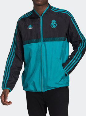 Adidas/阿迪达斯正品 皇马足球男子运动休闲立领夹克外套 GR4251