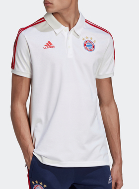 Adidas/阿迪达斯正品FCB 3S POLO 男子拜仁足球运动POLO衫 FR3973