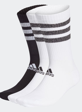 Adidas/阿迪达斯正品3S GLAM CRW WMS 男女训练运动袜子GP3543