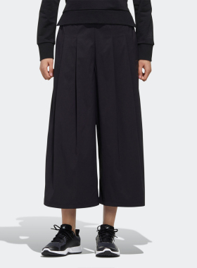 Adidas/阿迪达斯正品女裤子夏季阔腿裤运动裤休闲长裤FT2907