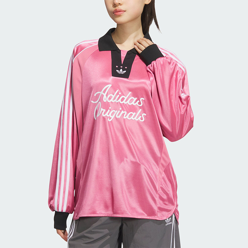 阿迪达斯女士长袖POLO衫