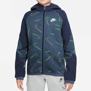 DJ5522 Nike 运动连帽防风夹克外套 休闲男女大童时尚 437 耐克正品