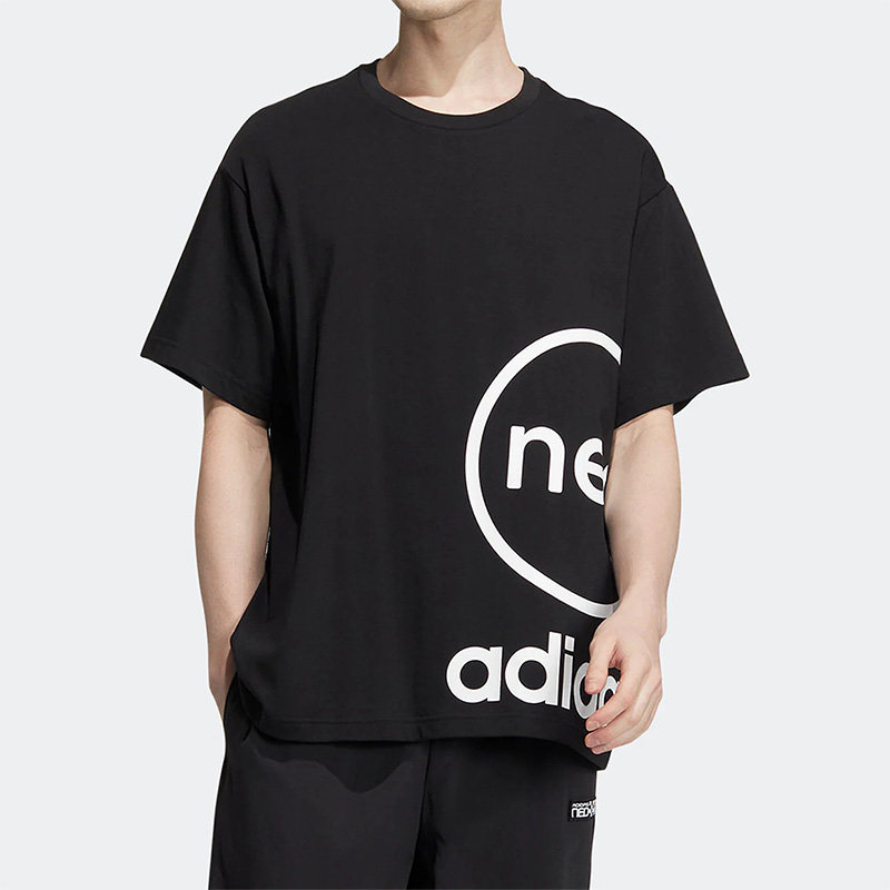 Adidas/阿迪达斯正品夏新款Neo男女透气运动宽松短袖T恤HN8744