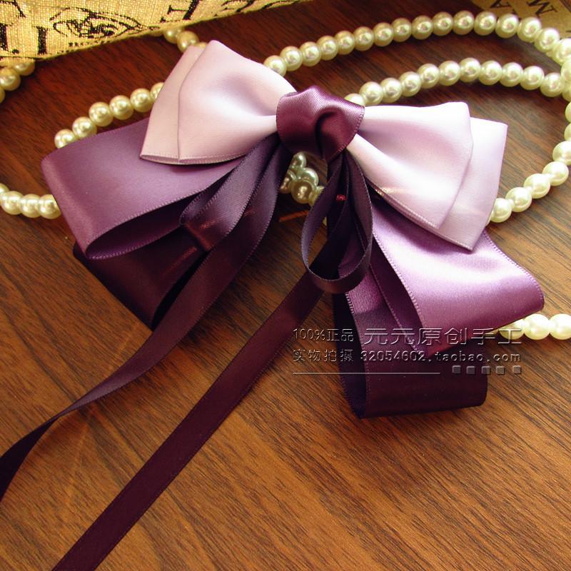 银行领结女工作服制服职业领花学院风韩式系带蝴蝶结领花领结配饰