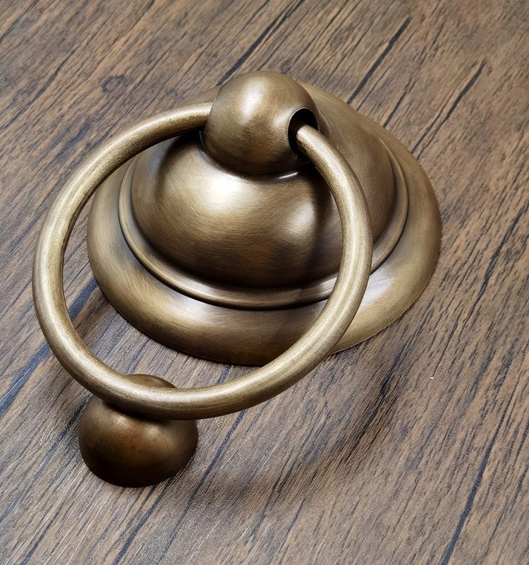 大门拉手黄铜新中式仿古门环拉手大门对开门木门老式复古拉手