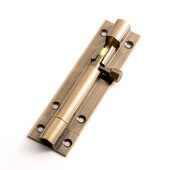 黄铜门插销中式 仿古纯黄铜加厚长大门闩明装 木门窗户固定复古插销