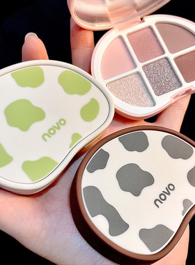 NOVO六色眼影消肿大地色日常百搭易上色亮片哑光修容眼妆眉粉眼线