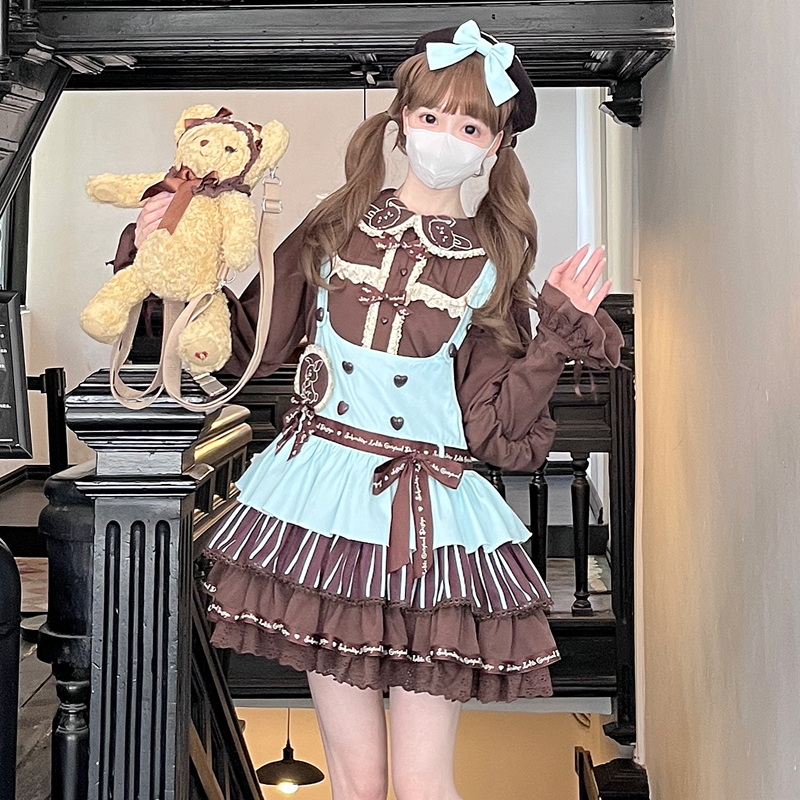 樱姬lolita原创设计海盐巧心洛丽塔正版背带裙日常可爱轻lo连衣裙