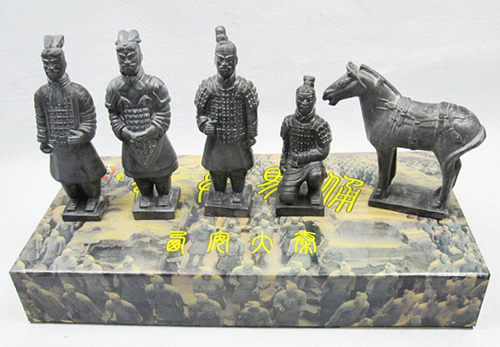 西安临潼秦始皇兵马俑陶俑五件套