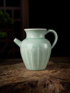龙泉慧仙青瓷手执壶分茶器仿宋公道杯家用陶瓷分茶器匀杯功夫茶具