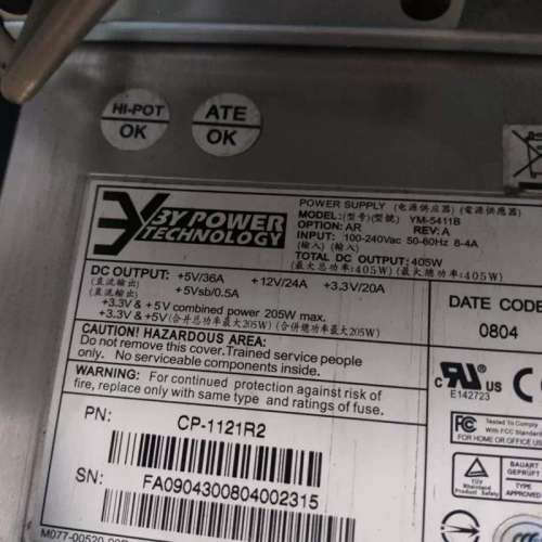 3Y电源 YM-5411B 9274CPSU-0010/CP-1121R2 磁盘存储 电源模块