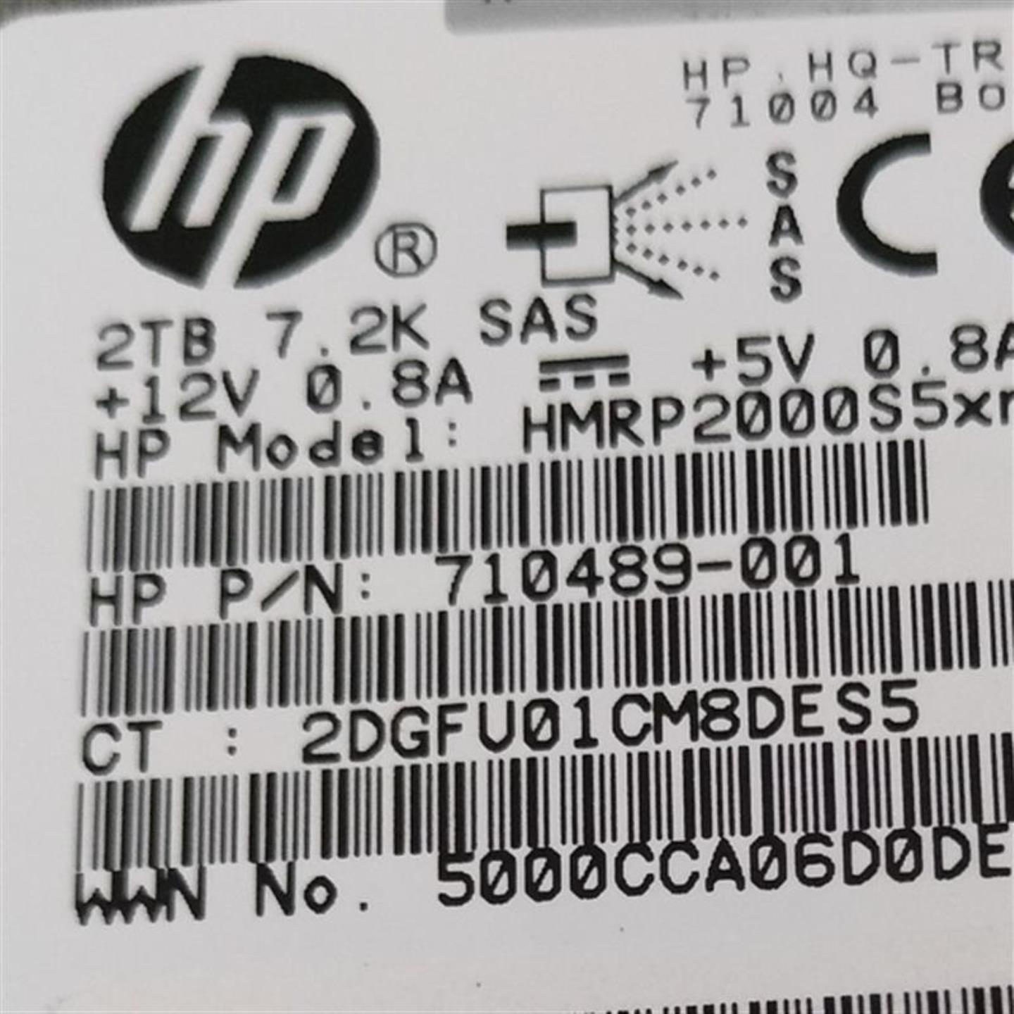 HP 743182-001 2T SAS 6G 72K  QR499A 3PAR 7000 存储硬盘