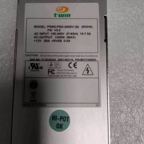 原装TWIN PSM2-PSG-2A00V(S) 1000W 服务器热插拔冗余电源