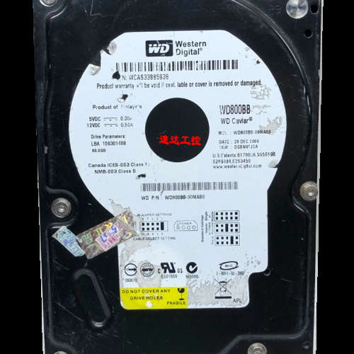 可议价WD800BB-00MAB0工业硬盘IDE并口80G电路板:2060-701265-001