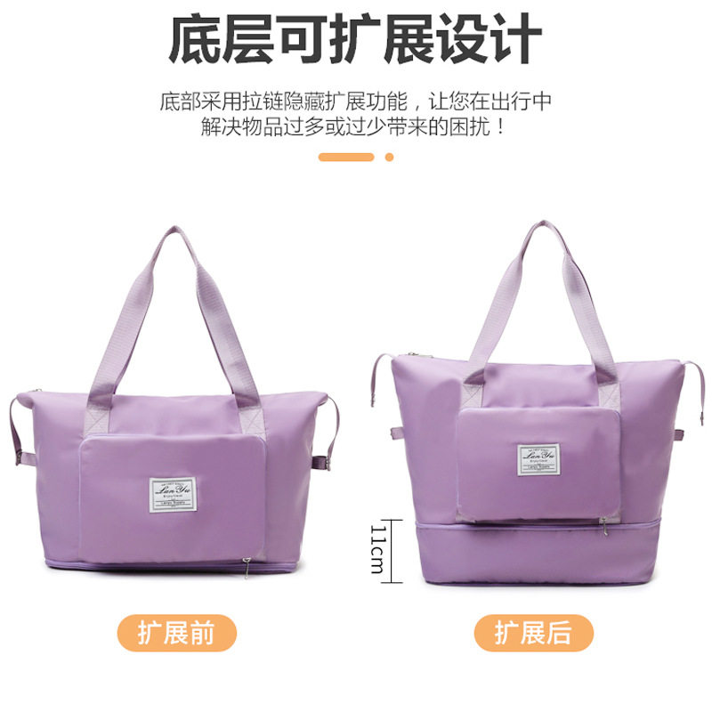 FOLDABLE TRAVEL BAG WOMENS SHORT-DISTANCE PORTABLE LARGE-CAPACITY FITNESS BAG LIGHTWEIGHT READY-TO-PRODUCE STORAGE TRAVEL LUGGAGE BAG