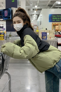 档口现货短款绣花拼接撞色90白鸭绒羽绒服288A-920图片