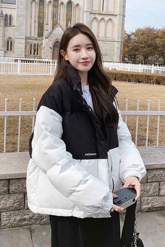 档口现货短款绣花拼接撞色90白鸭绒羽绒服288A-920,女装羽绒服,浙宝095(原288A)