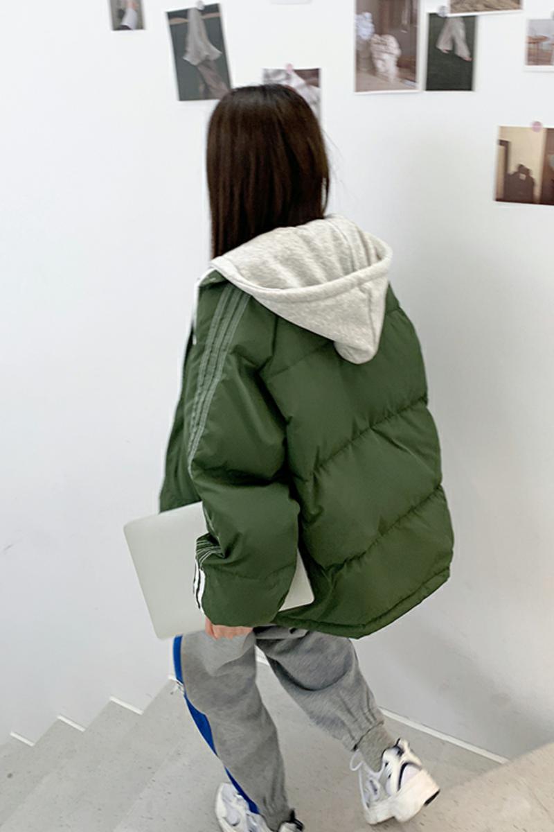 【现货】卫衣帽运动短款白鸭绒羽绒服面包服288A-993-P185控268,女装羽绒服,浙宝095(原288A)