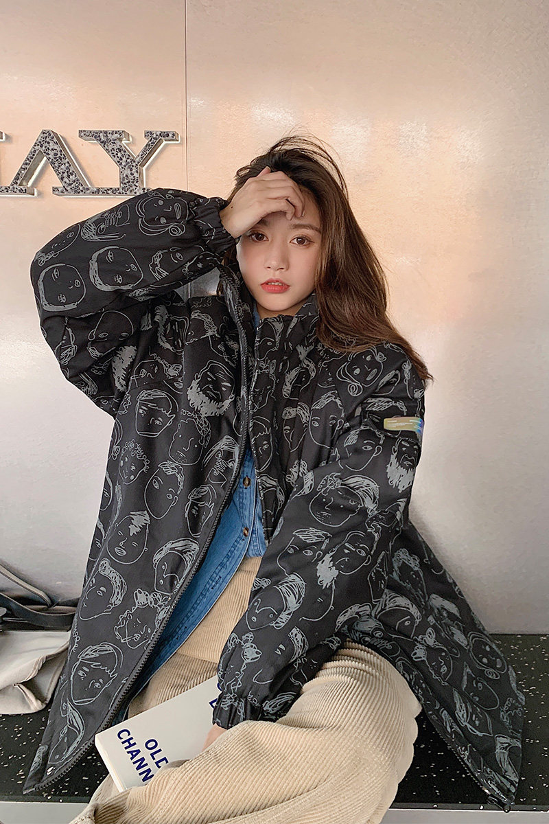 【现货走量主推】潮牌印花棉衣棉服工装外套288A-188-P135-K238,女装棉衣/棉服,浙宝095(原288A)