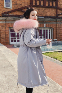 现货 过检90白鸭绒 加大真毛领派克羽绒服288A-999图片