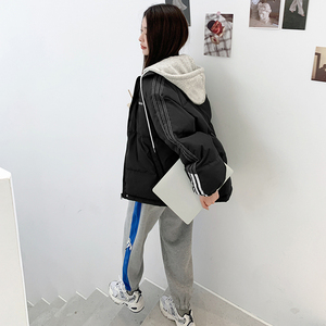 【现货 】卫衣帽运动短款白鸭绒羽绒服面包服288A-993-P185 控288图片