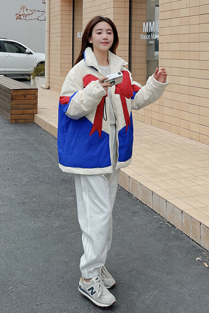 【大货1000件】蝴蝶结撞色拼接拼接羽绒服288A-917-P185控268,女装羽绒服,浙宝095(原288A)