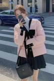 档口现货90白鸭绒蝴蝶结短款羽绒服外套288A-925，女装羽绒服，浙宝095(原288A)