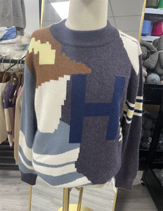 八折儿童150码厂家剩余羊绒衫童装针织撞色菱格冬季套头毛衣