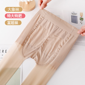 女士夏季天鹅绒15D超薄大象袜加大加肥任意剪防勾丝防脱丝打底袜