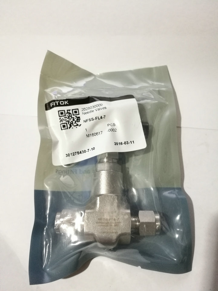 原装正品飞托克FITOK截止阀高压卡套针型阀NFSS-FL4-7 1/4mm